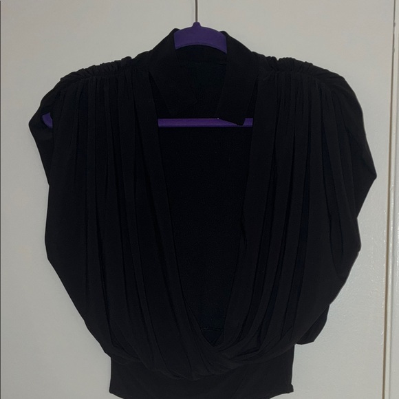 Express Black Draped Bodysuit - Picture 8 of 10